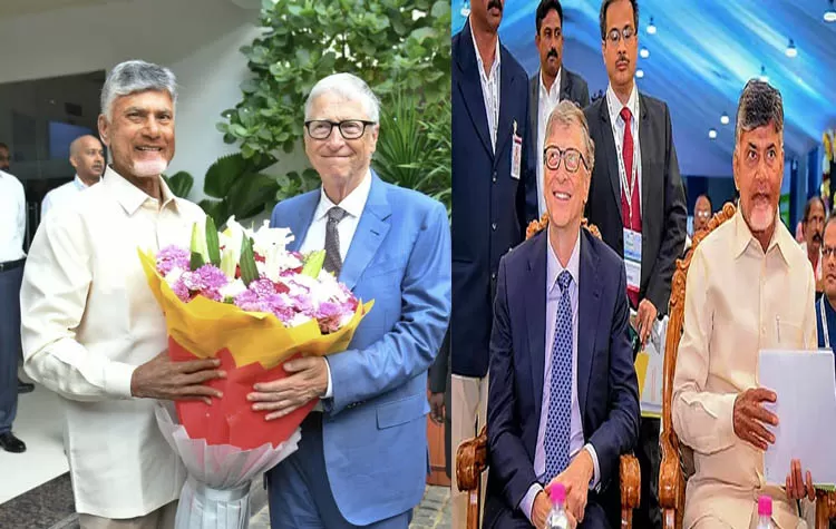 Bill Gates Visits Amaravati And Meets Chief Minister Chandrababu