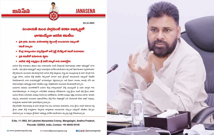 Janasena To Form FiveMember Committees At Village Level