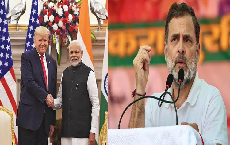 Modi Lacks Courage To Question Trump Says Rahul Gandhi