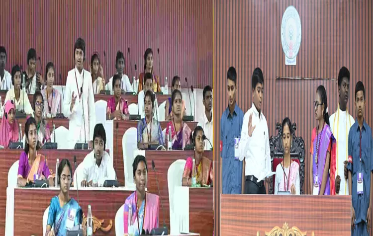 Students Conduct Mock Assembly In Amaravati On Constitution Day