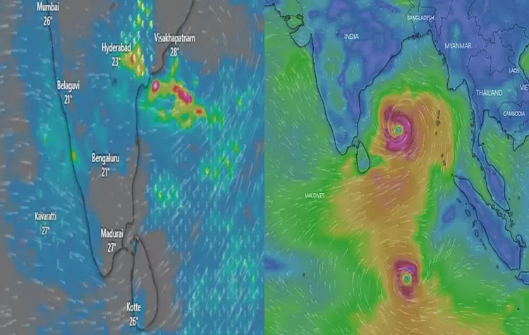 Two LowPressure Areas Forming In The Bay Of Bengal